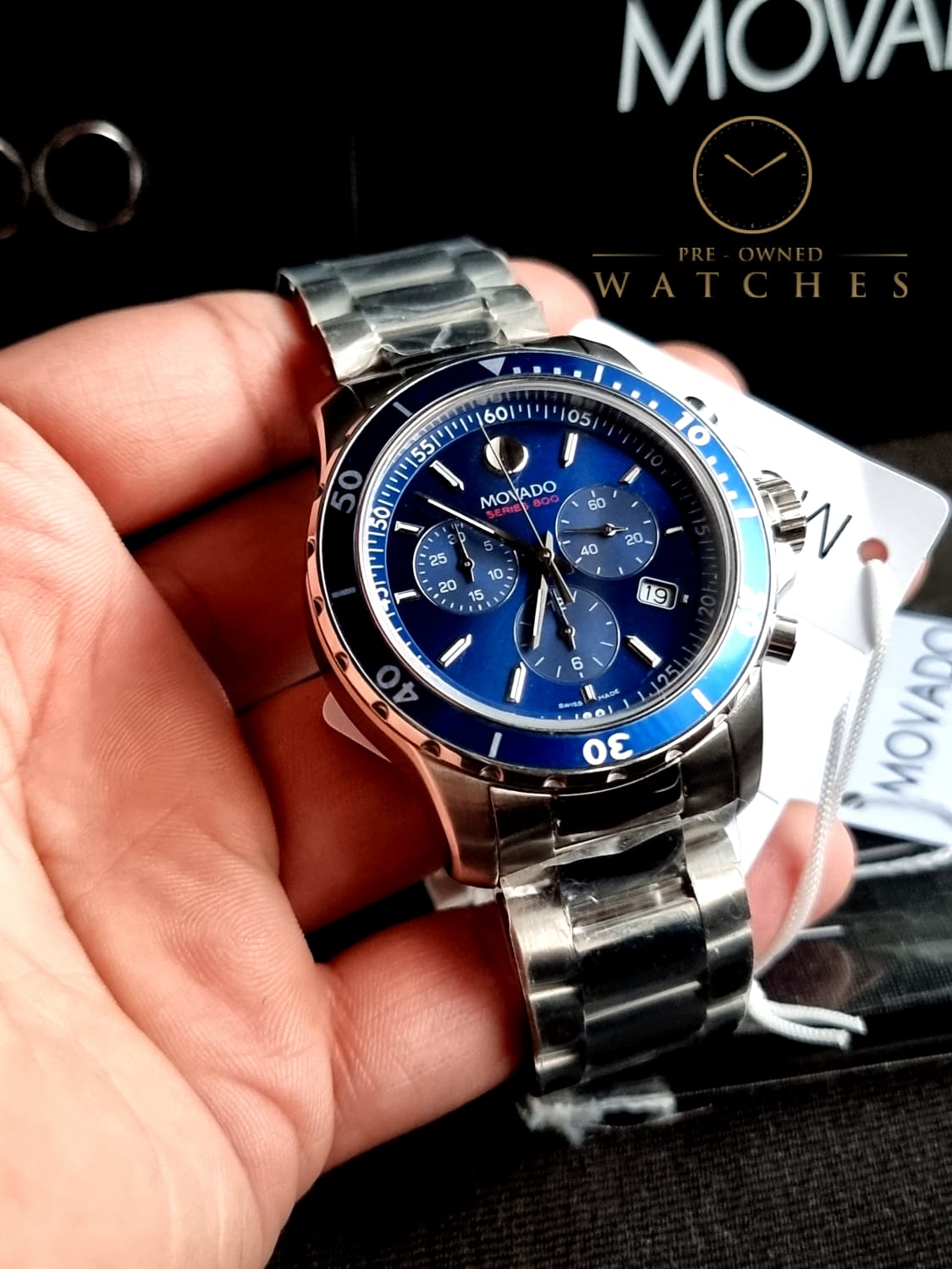 Movado Men's Series 800 42mm Steel Bracelet & Case Swiss Quartz Watch 2600141