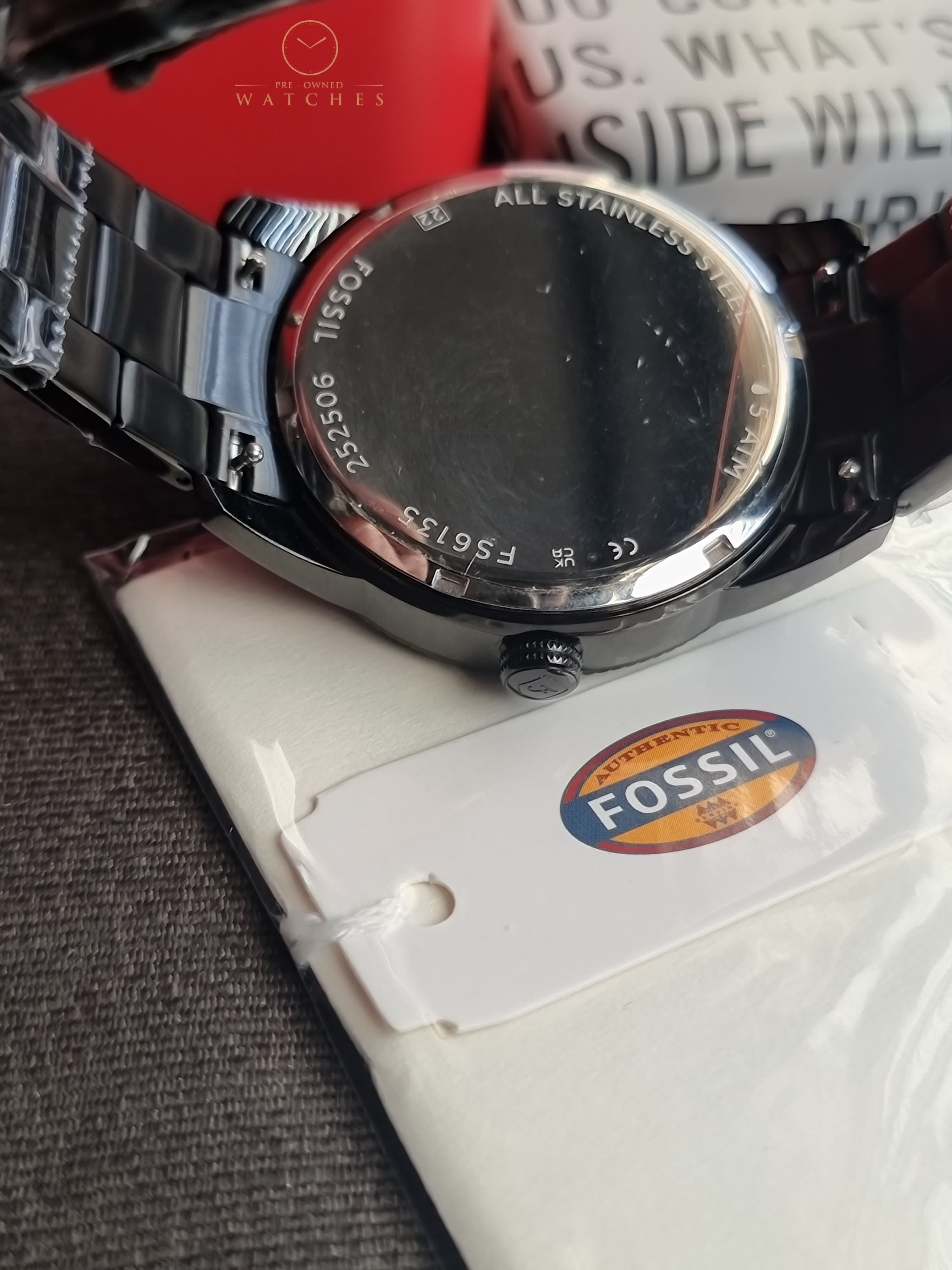 Fossil Analog Black Dial Men's Watch-FS6135