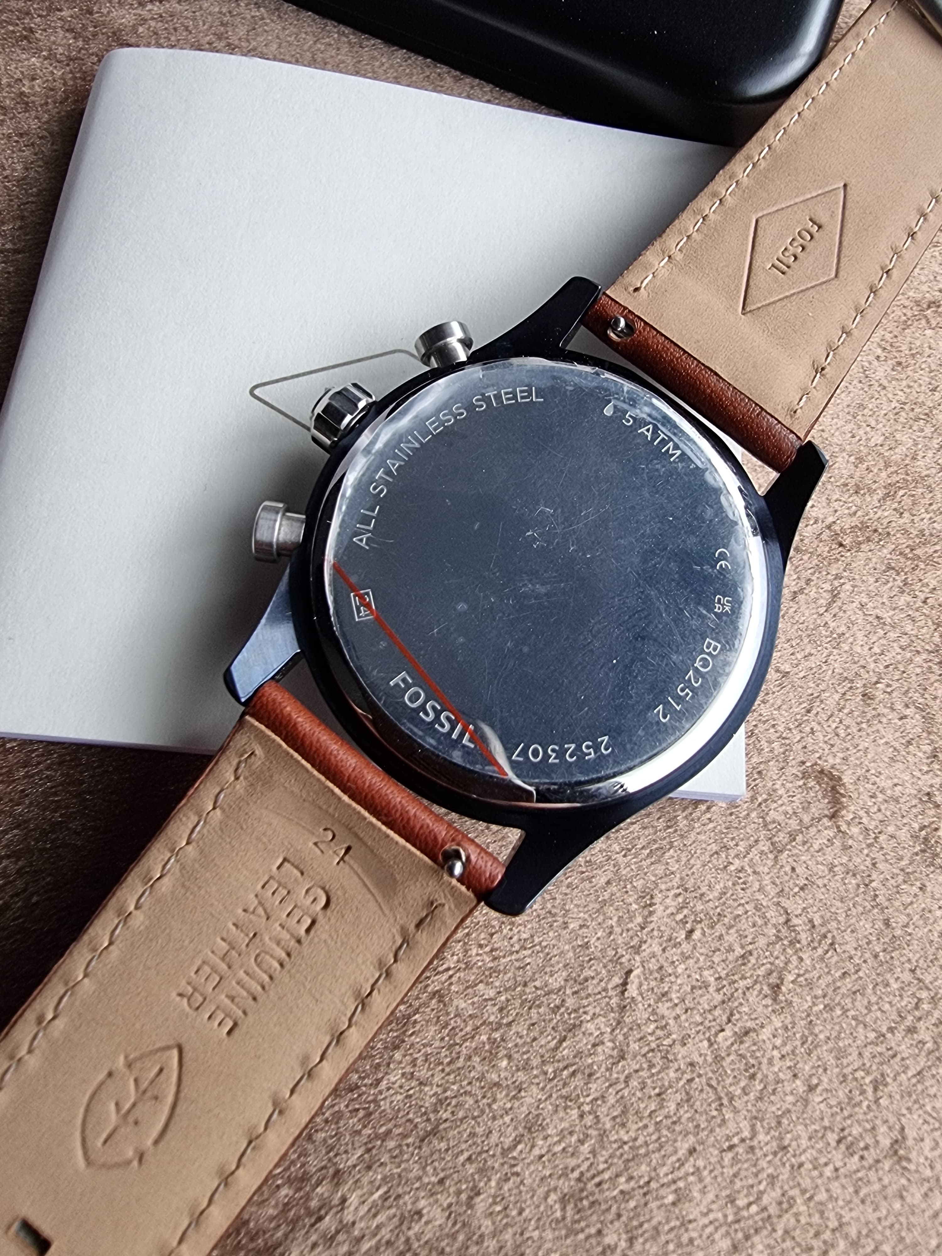 Fossil Sullivan Chronograph Navy Blue Brown BQ2512 Men's Watch