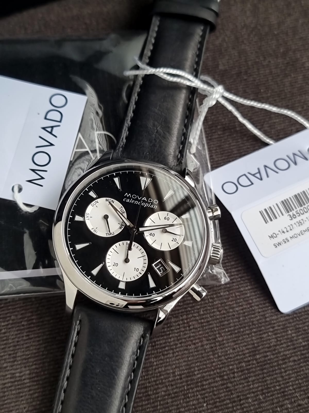 MOVADO Heritage Chronograph Black Dial Men's Watch 3650005