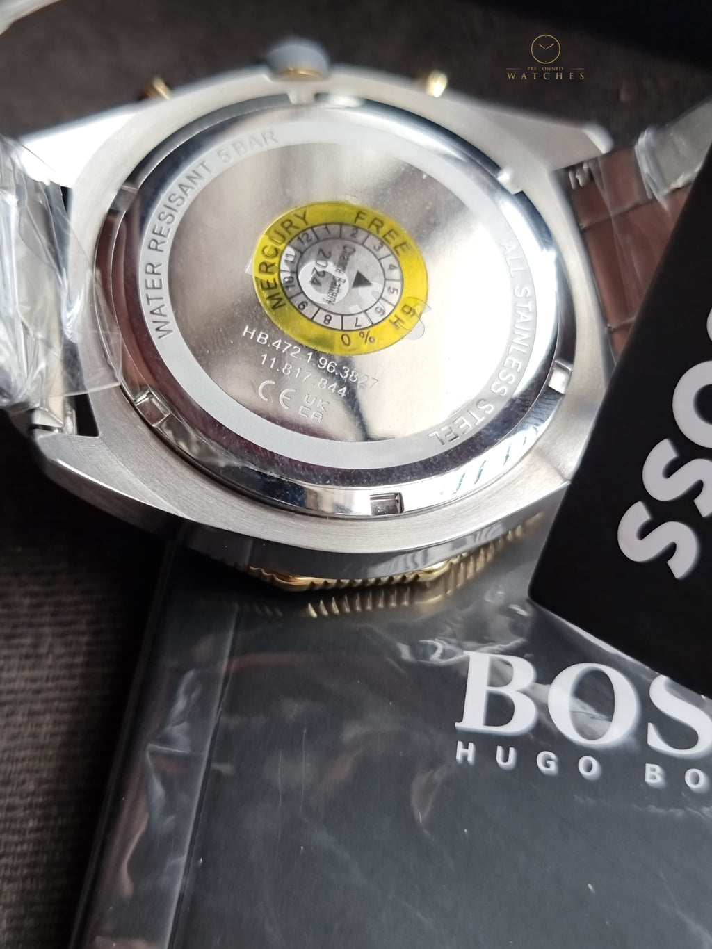 HUGO BOSS Energy Two-tone Stainless Steel Grey Dial Chronograph Quartz Watch for Gents - 1513974