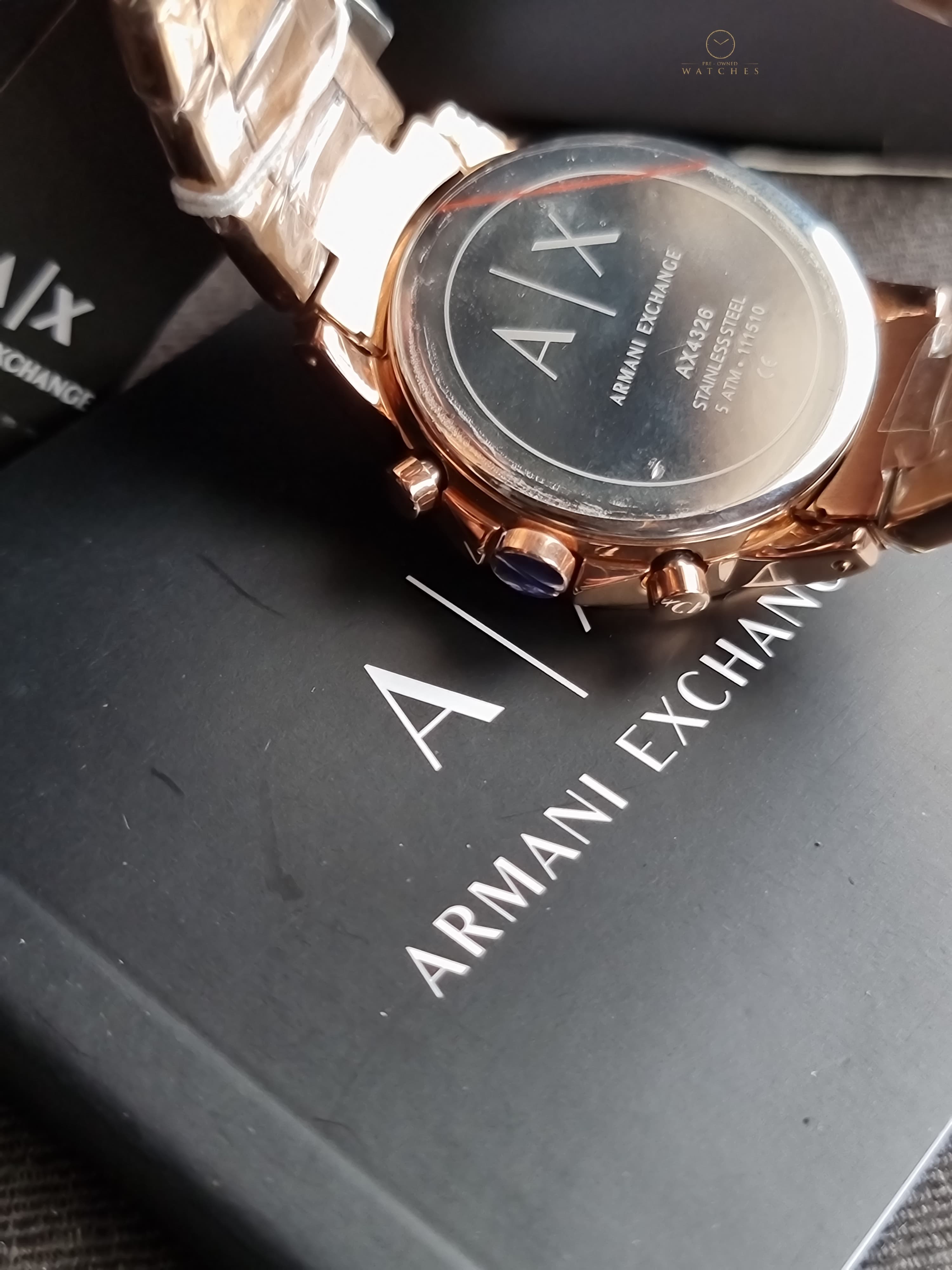 Armani Exchange Women’s Quartz Rose Gold Stainless Steel Rose Gold Dial 36mm Watch AX4326