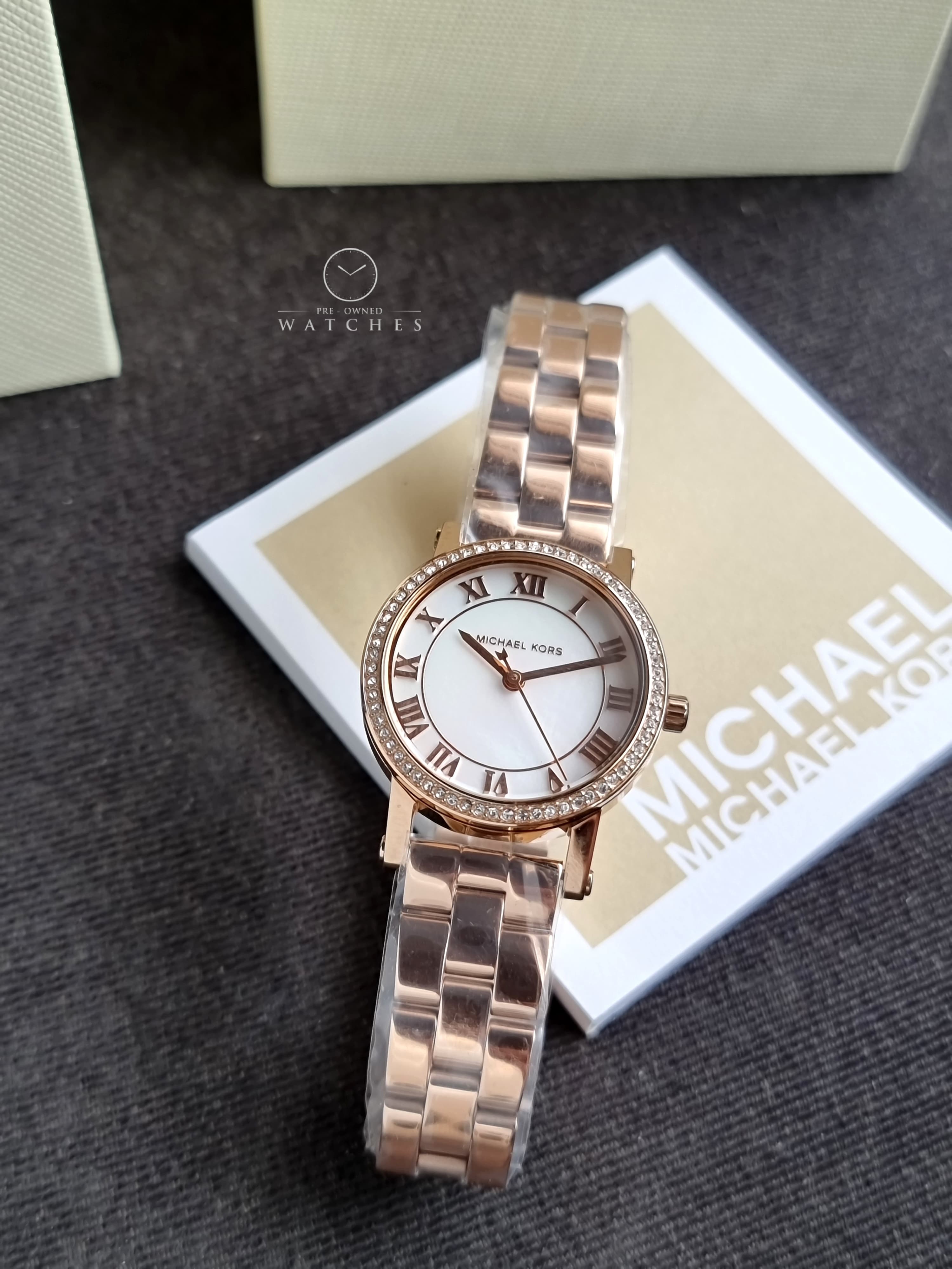 Michael Kors Women's Norie Three-Hand Rose Gold Stainless Steel Watch mk3558