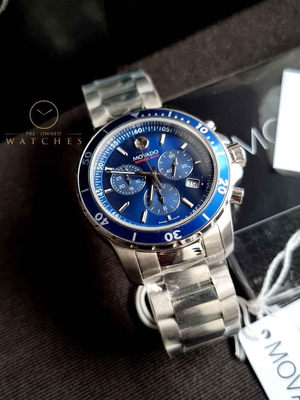 Movado Men's Series 800 42mm Steel Bracelet & Case Swiss Quartz Watch 2600141
