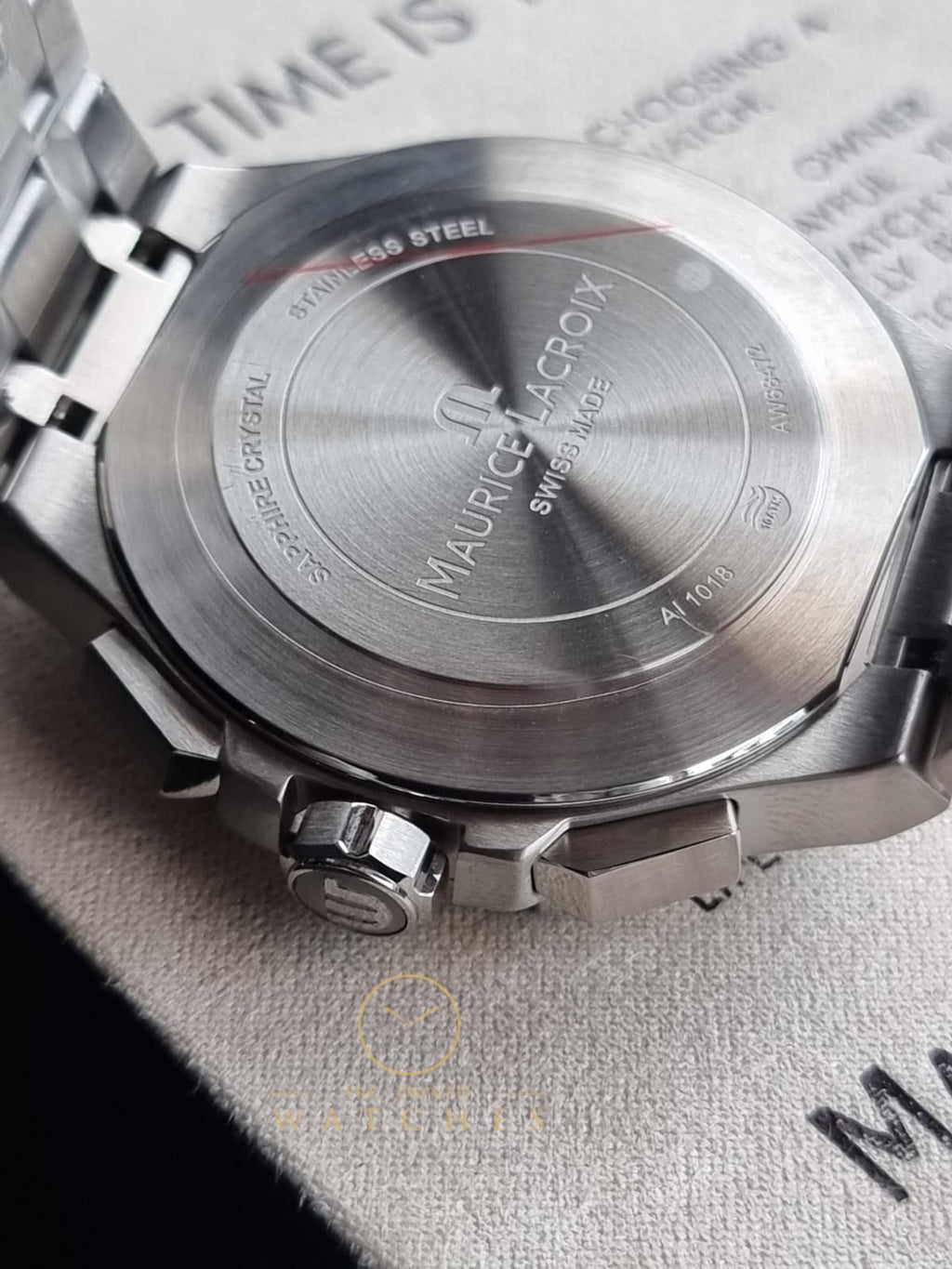 Maurice Lacroix Aikon Silver Stainless Steel Grey Dial Chronograph Quartz Watch for Gents – AI1018-SS002-330-1