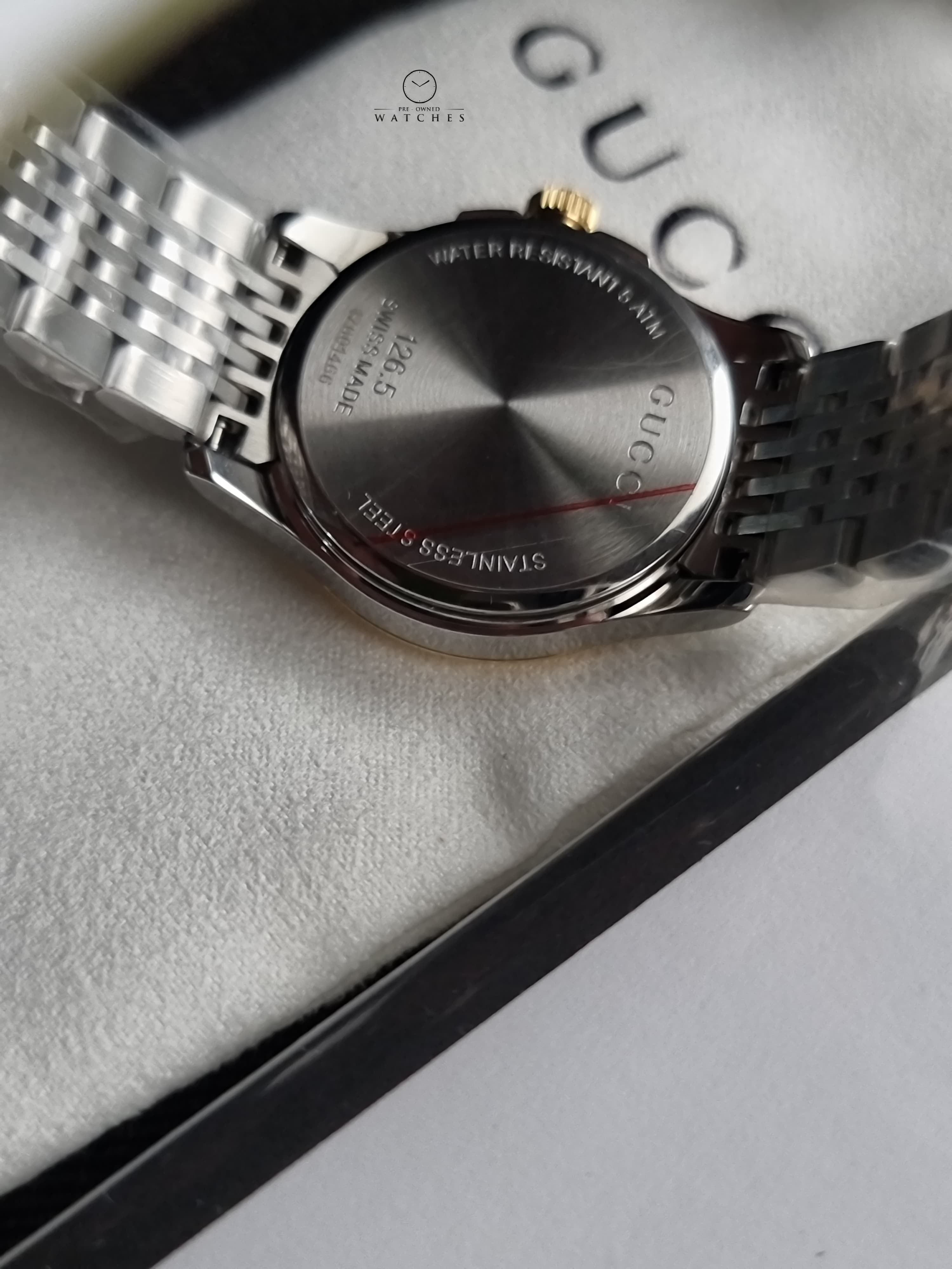 Gucci G-Timeless Two-tone Stainless Steel Mother of pearl Dial Quartz Watch for Ladies - YA126513