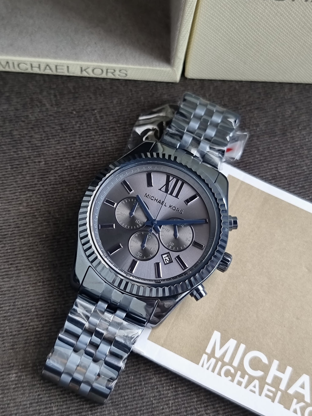 Michael Kors Men’s Quartz Stainless Steel Blue Dial 44mm Watch MK8480