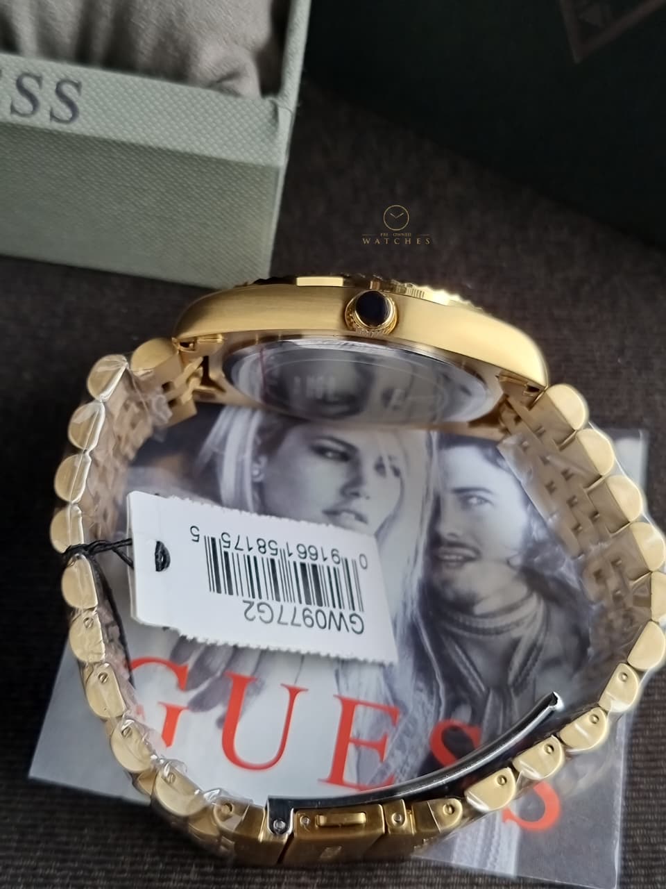 GUESS Champagne Round 42mm Dial Analog Men's Watch - GW0977G2