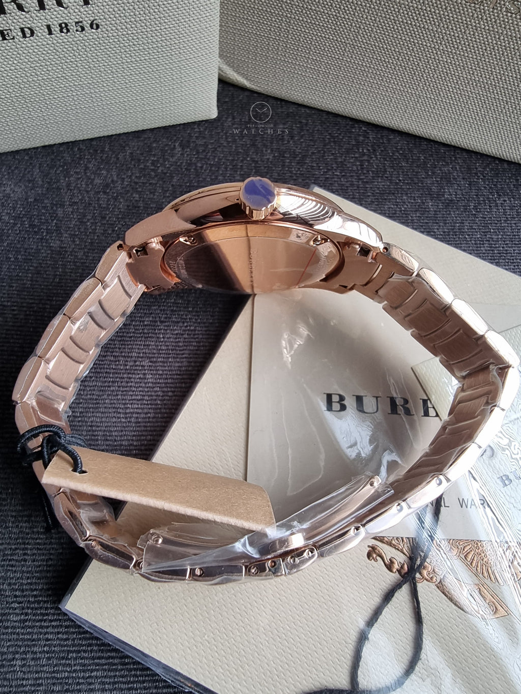 Burberry Men’s Swiss Made Stainless Steel Rose Gold Dial 40mm Watch BU10013