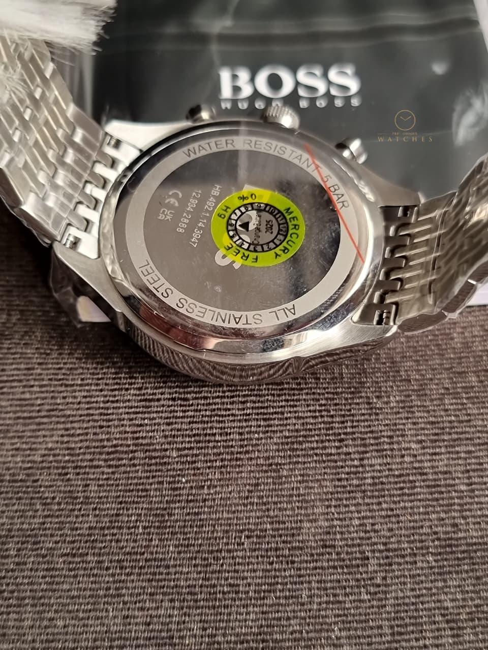 Hugo Boss Men’s Quartz Two-tone Stainless Steel Green Dial 45mm Watch 1514081