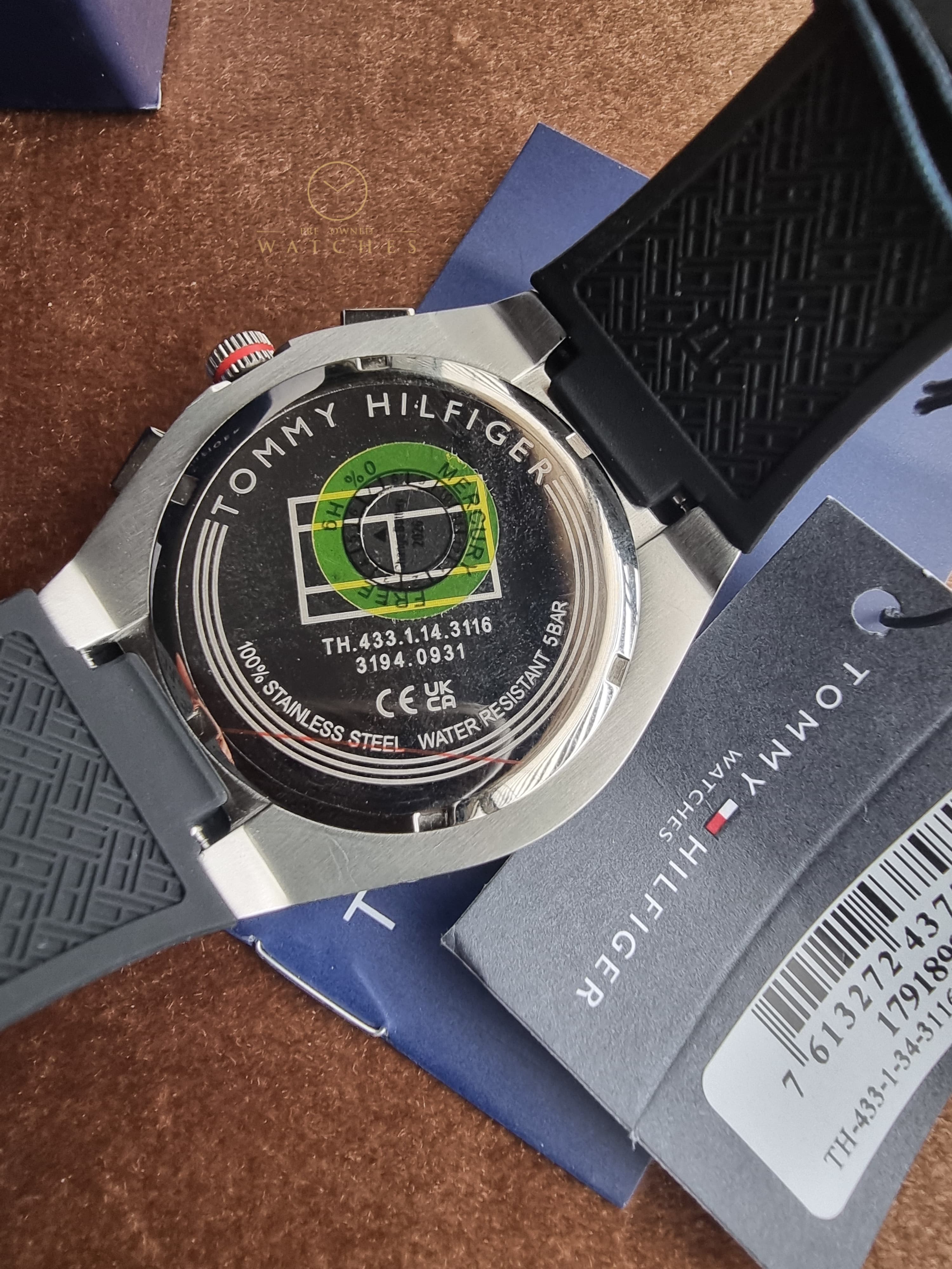 Tommy Hilfiger Men’s Quartz Black Silicone Strap Black Dial 44mm Watch 1791898