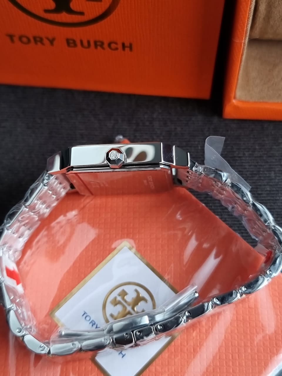 Tory Burch Robinson Dual Tone Stainless Steel Strap 27×29mm Ladies Watches-TBW1501