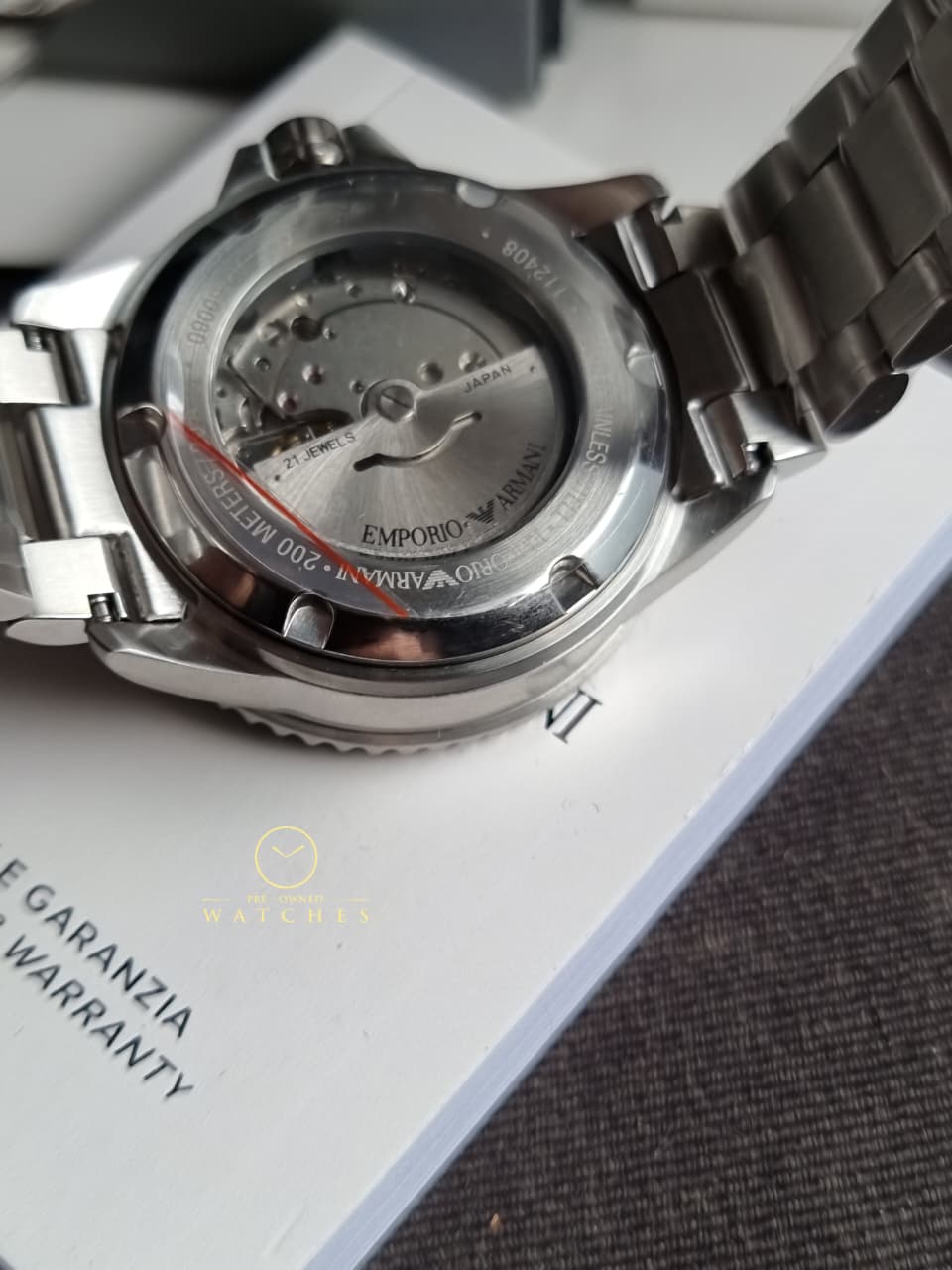 Emporio Armani Silver Tone Analogue Watch AR60080