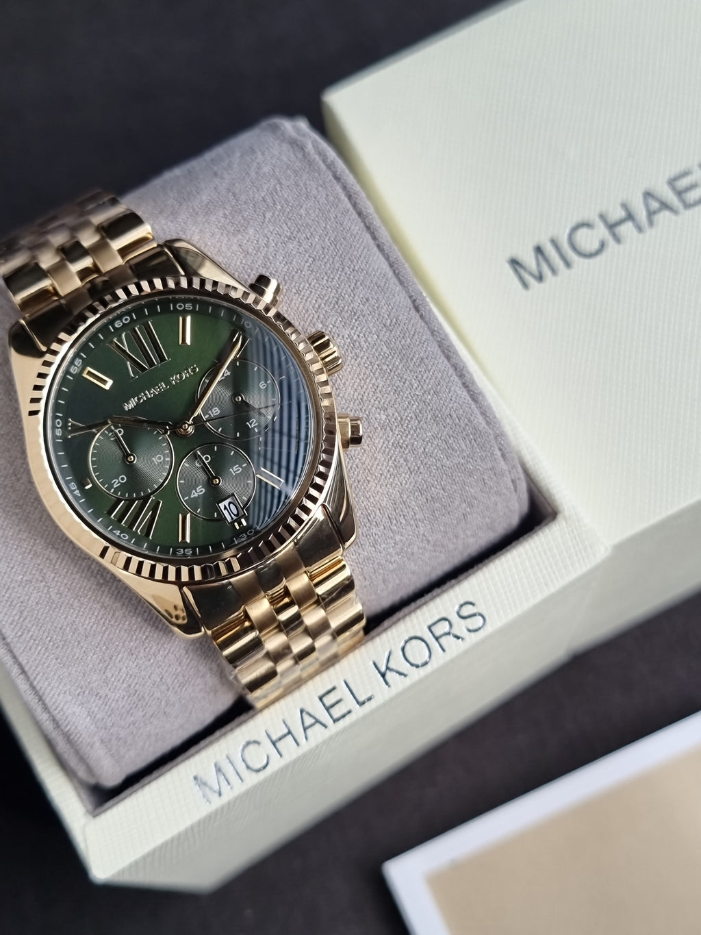 Michael kors Mk4983 Green 38mm Dial Quartz Watch (Without Tag)