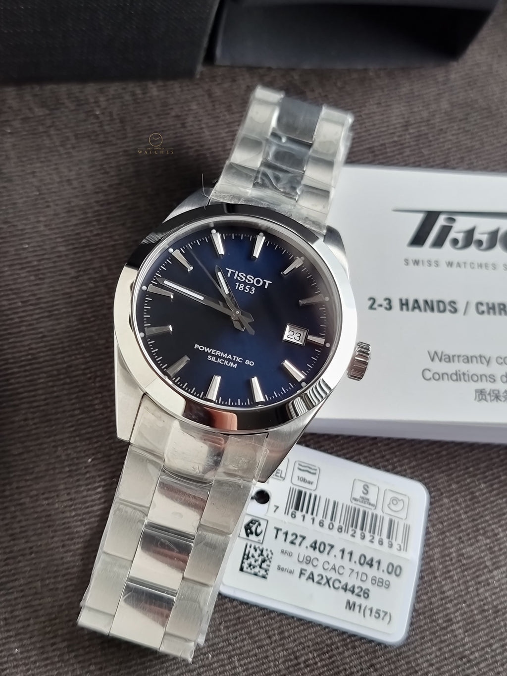 TISSOT Gentleman Powermatic 80 Automatic Blue Dial Men's Watch
 T127.407.11.041.00