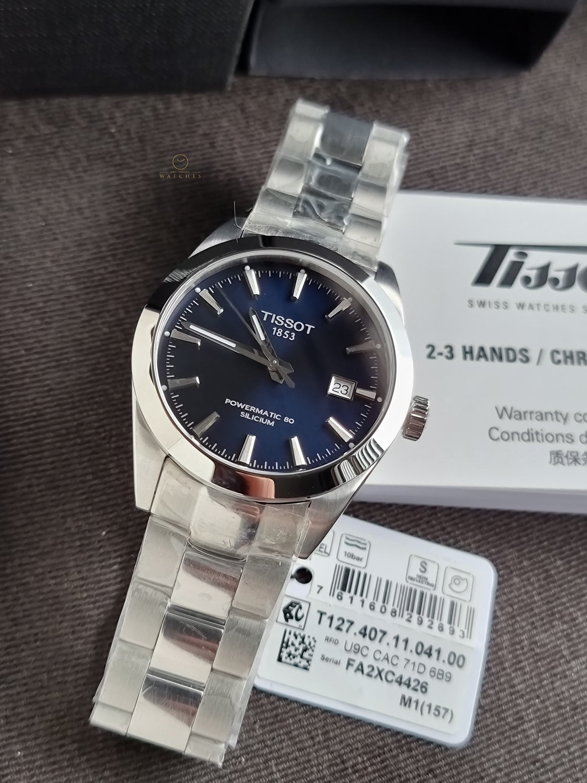 TISSOT Gentleman Powermatic 80 Automatic Blue Dial Men's Watch
 T127.407.11.041.00