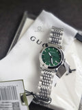 Gucci Women’s Swiss Made Quartz Stainless Steel Green Dial 27mm Watch YA1265008