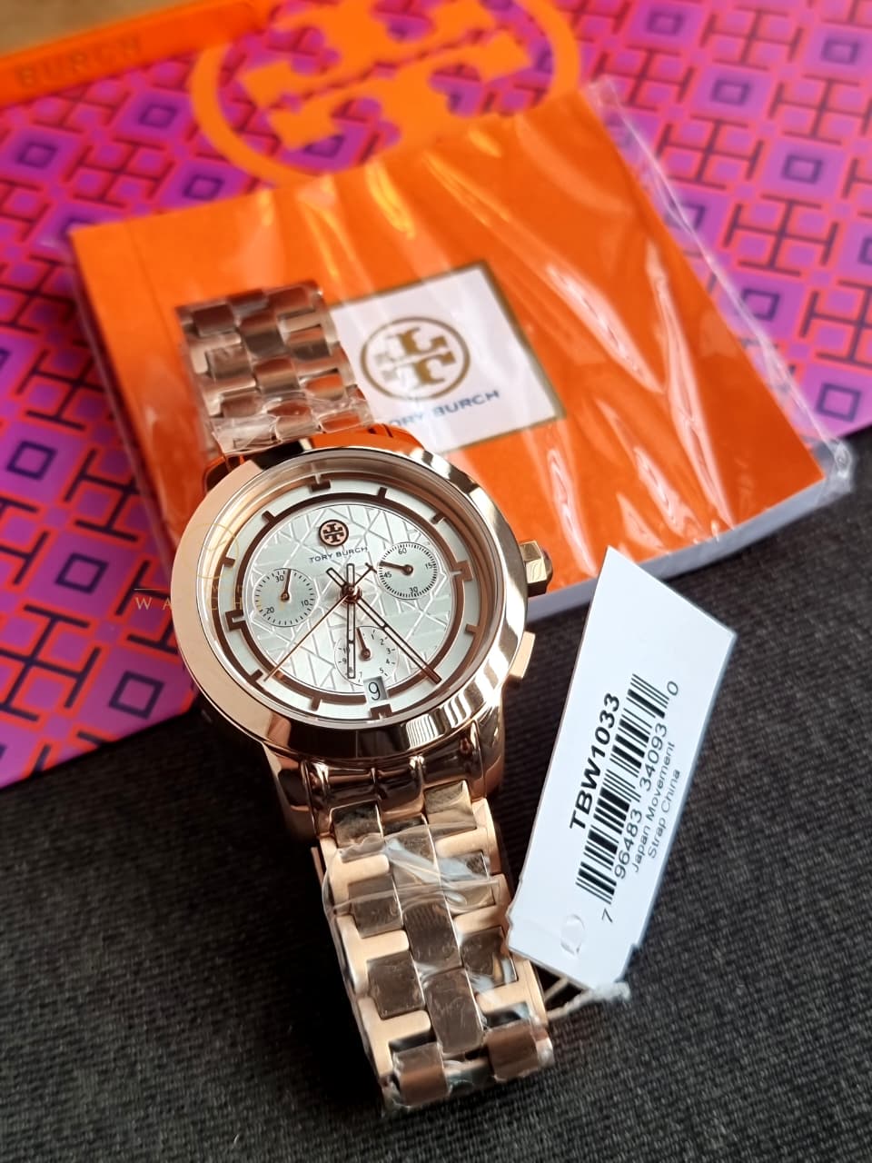 Tory Burch Classic Chronograph 38mm Rose-Gold Women’s Watch – TBW1033