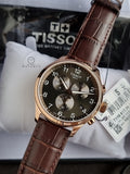Tissot Chrono XL Classic Brown Leather strap Black Dial Quartz Watch for Men's T116.617.36.057.01