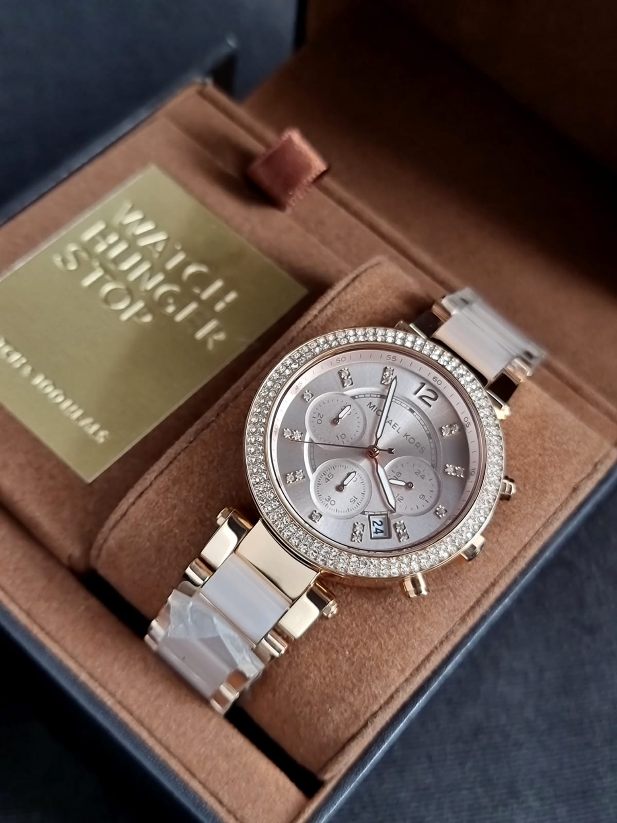 Michael Kors Women’s Quartz Stainless Steel Rose Gold Dial 39mm Watch MK5896