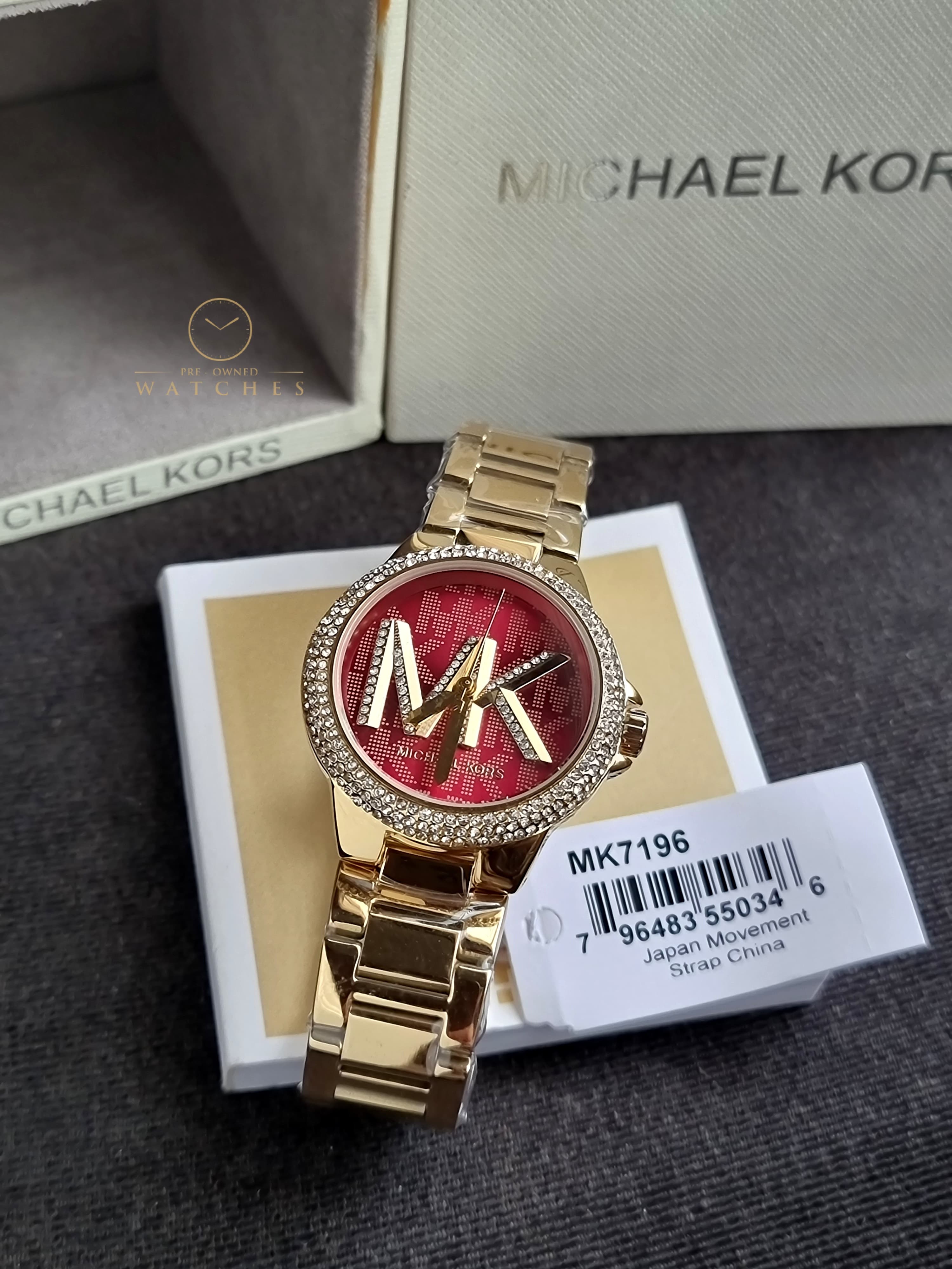Michael Kors Camille Three-Hand Gold-Tone Stainless Steel Watch mk7196