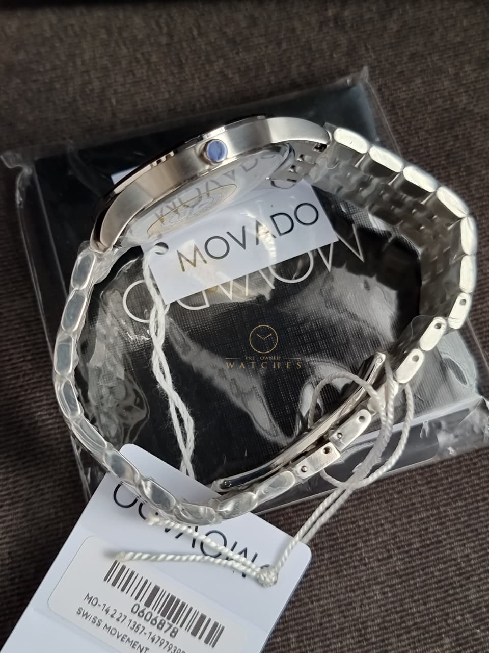 Movado Men’s Quartz Swiss Made Stainless Steel Black Dial 40mm Watch 0606878