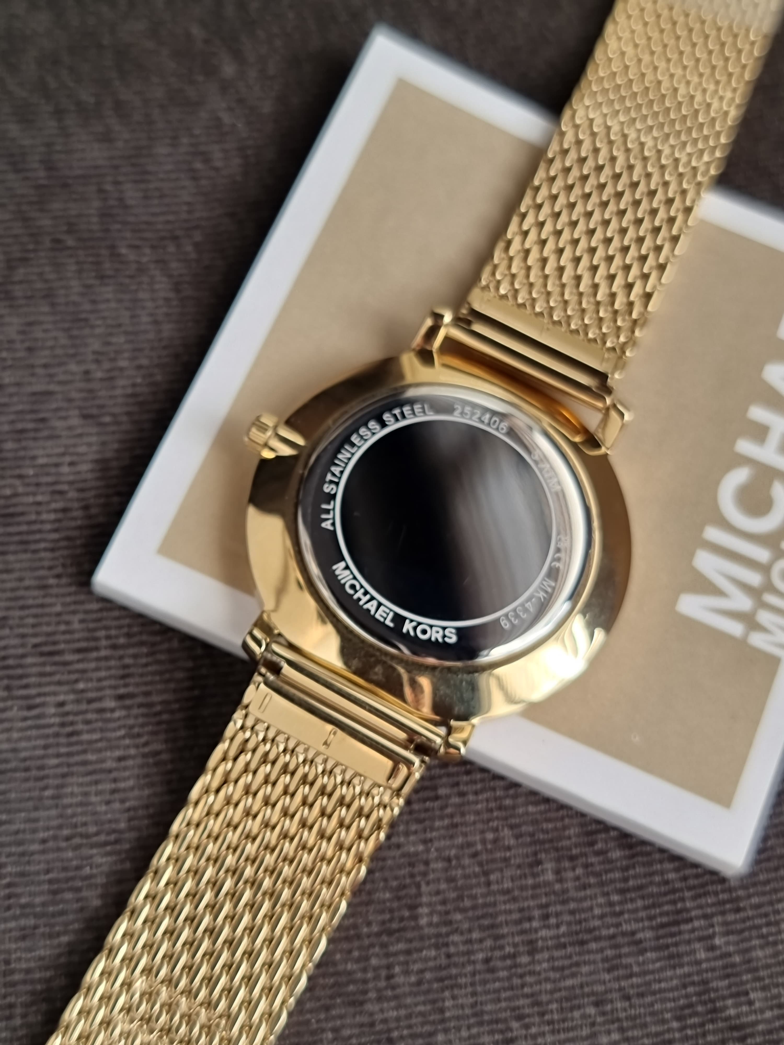Michael Kors Pyper Gold Mesh Bracelet Gold Dial Quartz Watch for Ladies MK-4339