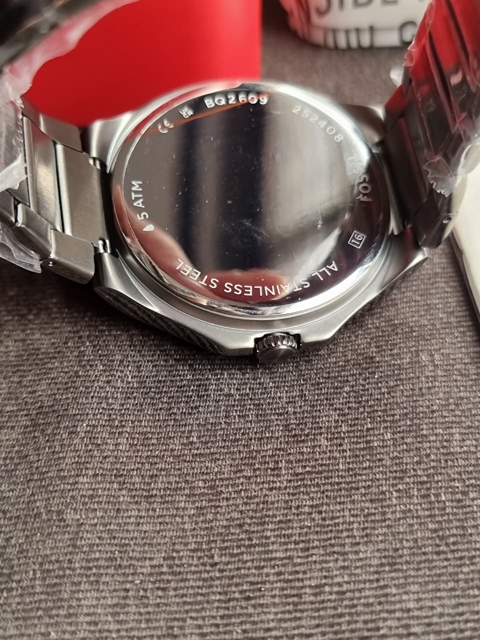 Fossil Evanston Multifunction Gunmetal Stainless Steel Men's Watch-BQ2609