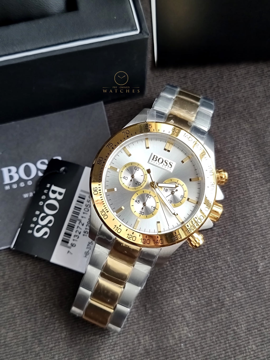 Hugo Boss Men’s Chronograph Two-Tone Silver Watch 1512960