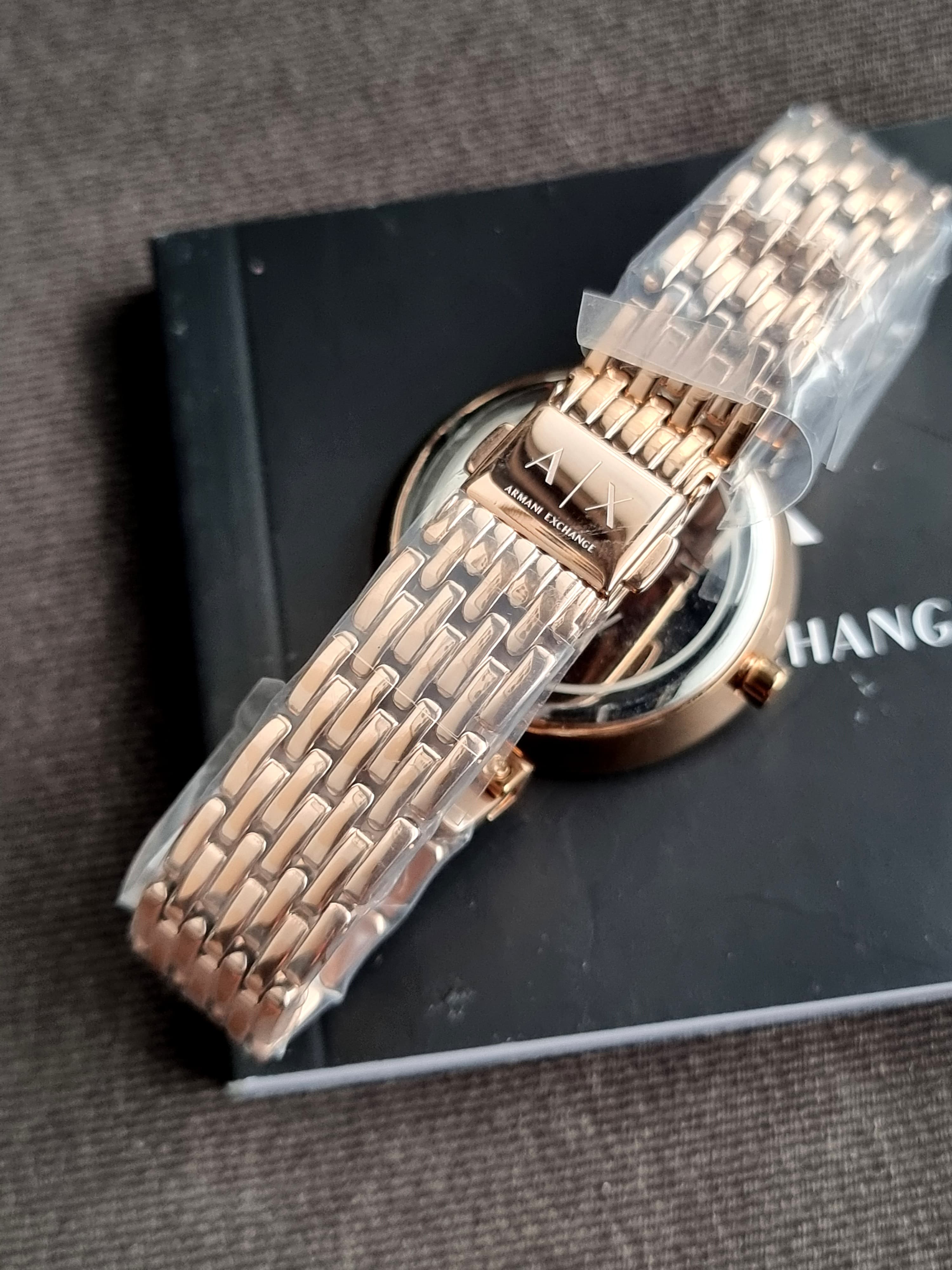 Armani Exchange Women's Zoe Rose Gold Round Stainless Steel Watch AX5901