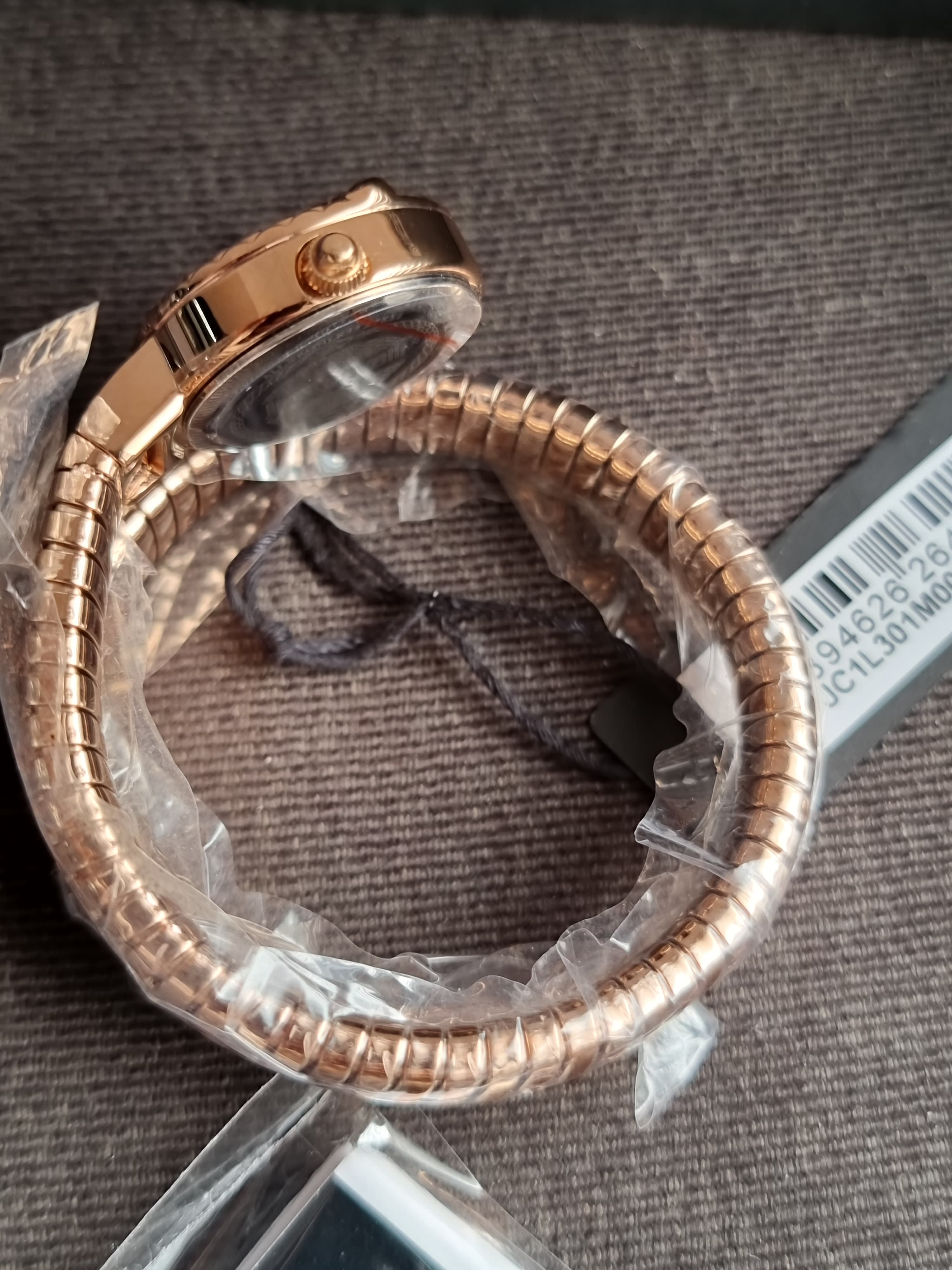 Just Cavalli Signature Snake Womens Stainless Steel Rose Gold Color Watch - JC1L301M0045