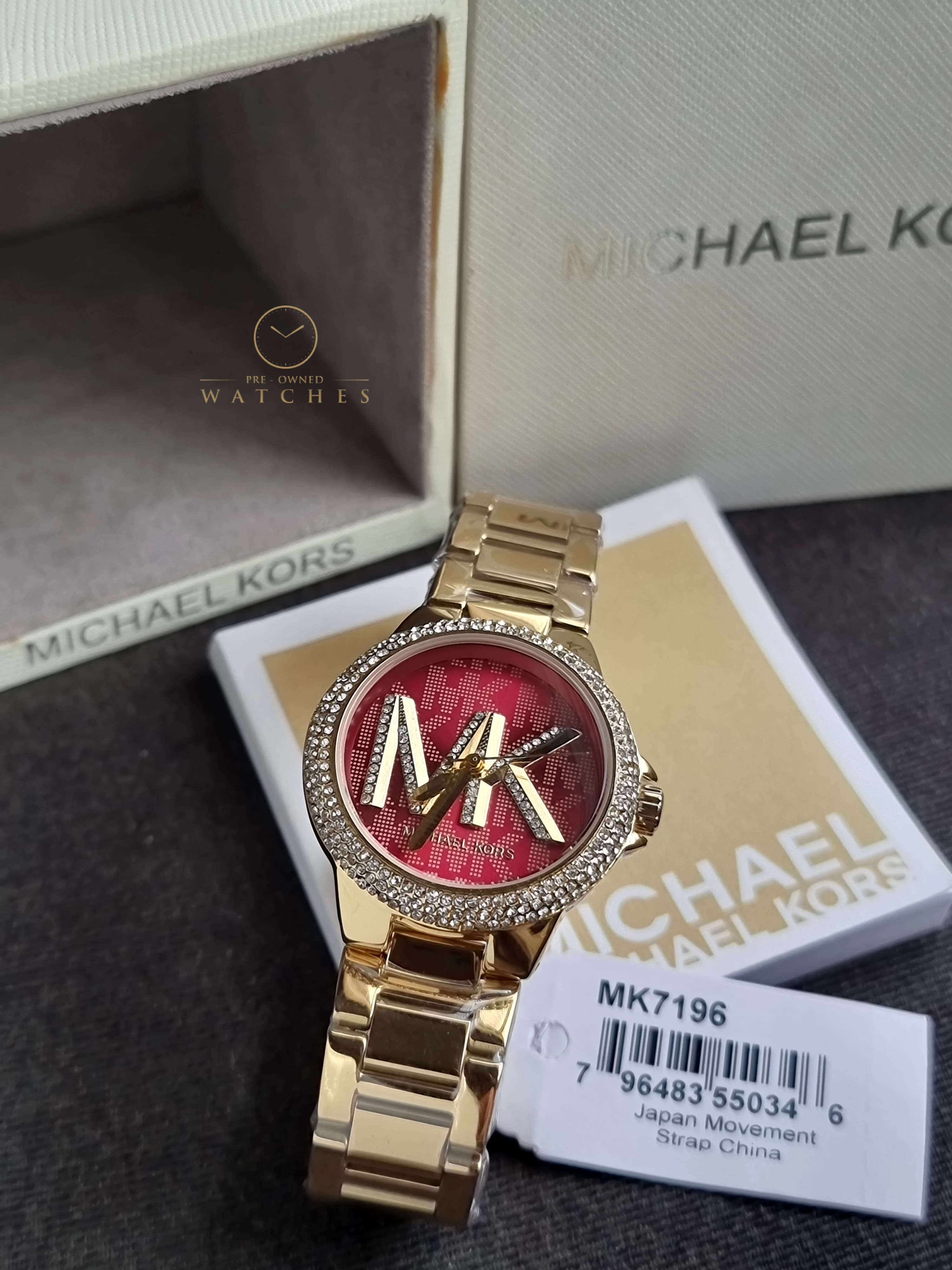 Michael Kors Camille Three-Hand Gold-Tone Stainless Steel Watch mk7196