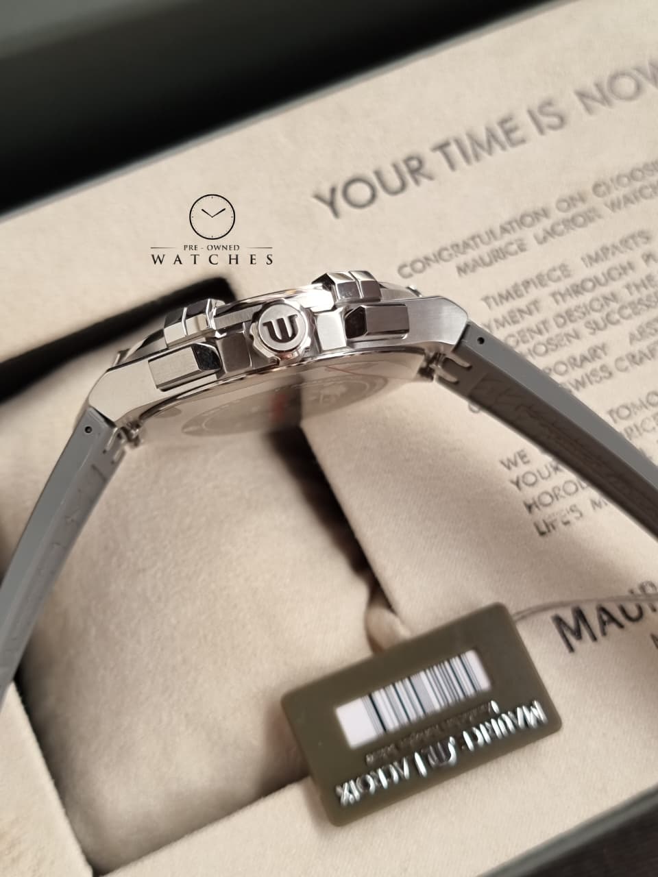 Maurice Lacroix Aikon Two-tone Silicone Strap White Dial Chronograph Quartz Watch for Gents - TT031-130-2