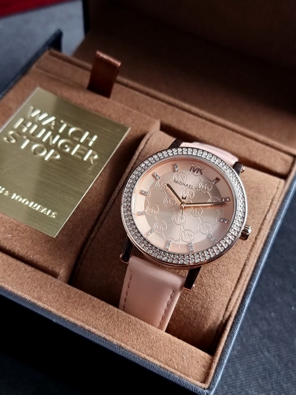 Michael Kors Women's Corey Three-Hand Blush Leather Watch 38mm