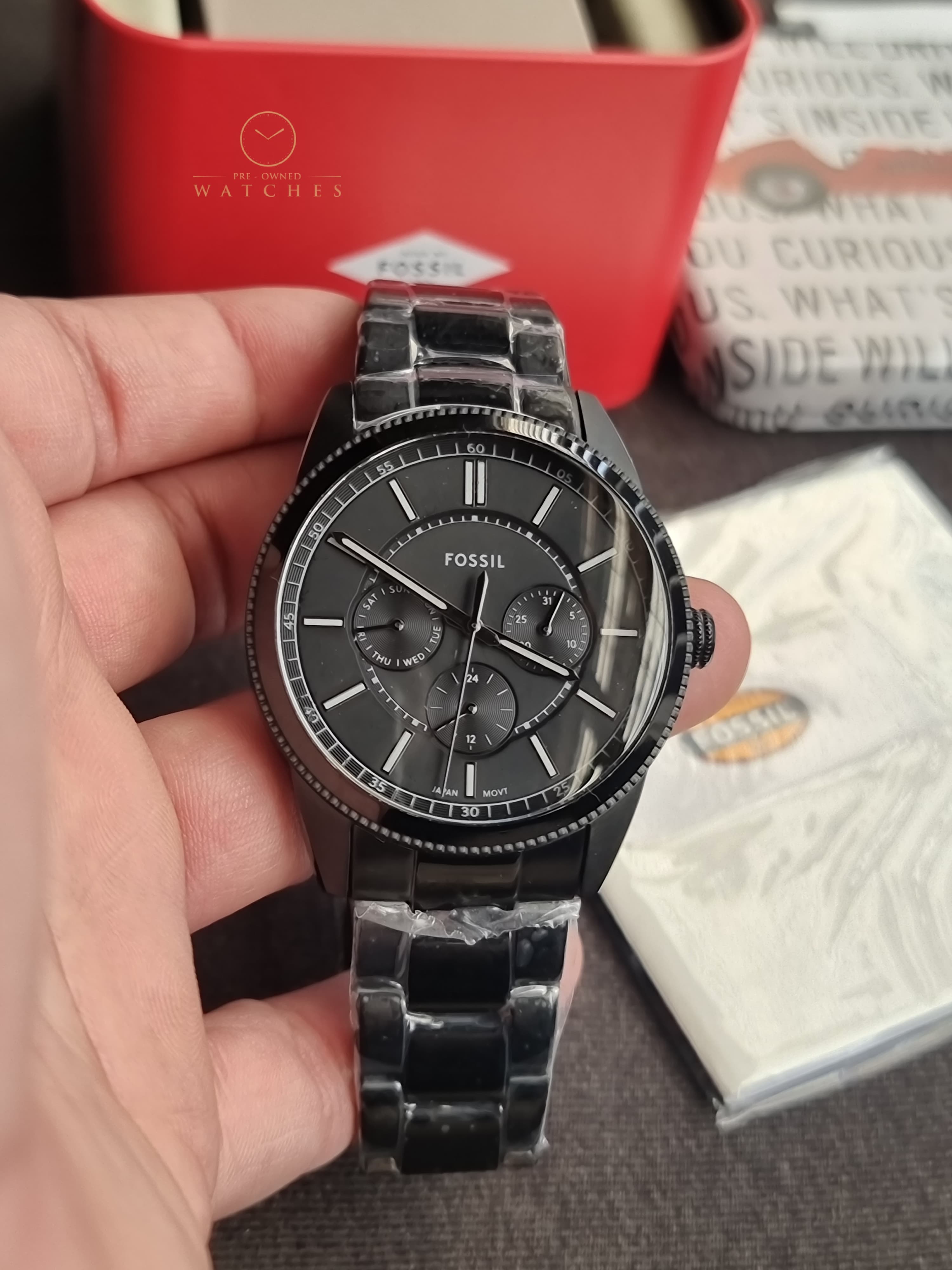 Fossil Analog Black Dial Men's Watch-FS6135