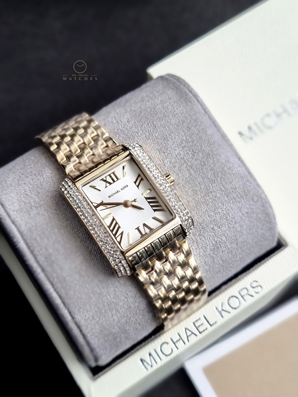 Michael Kors Emery Quartz Crystal 27mm White Dial Ladies Watch
MK4826