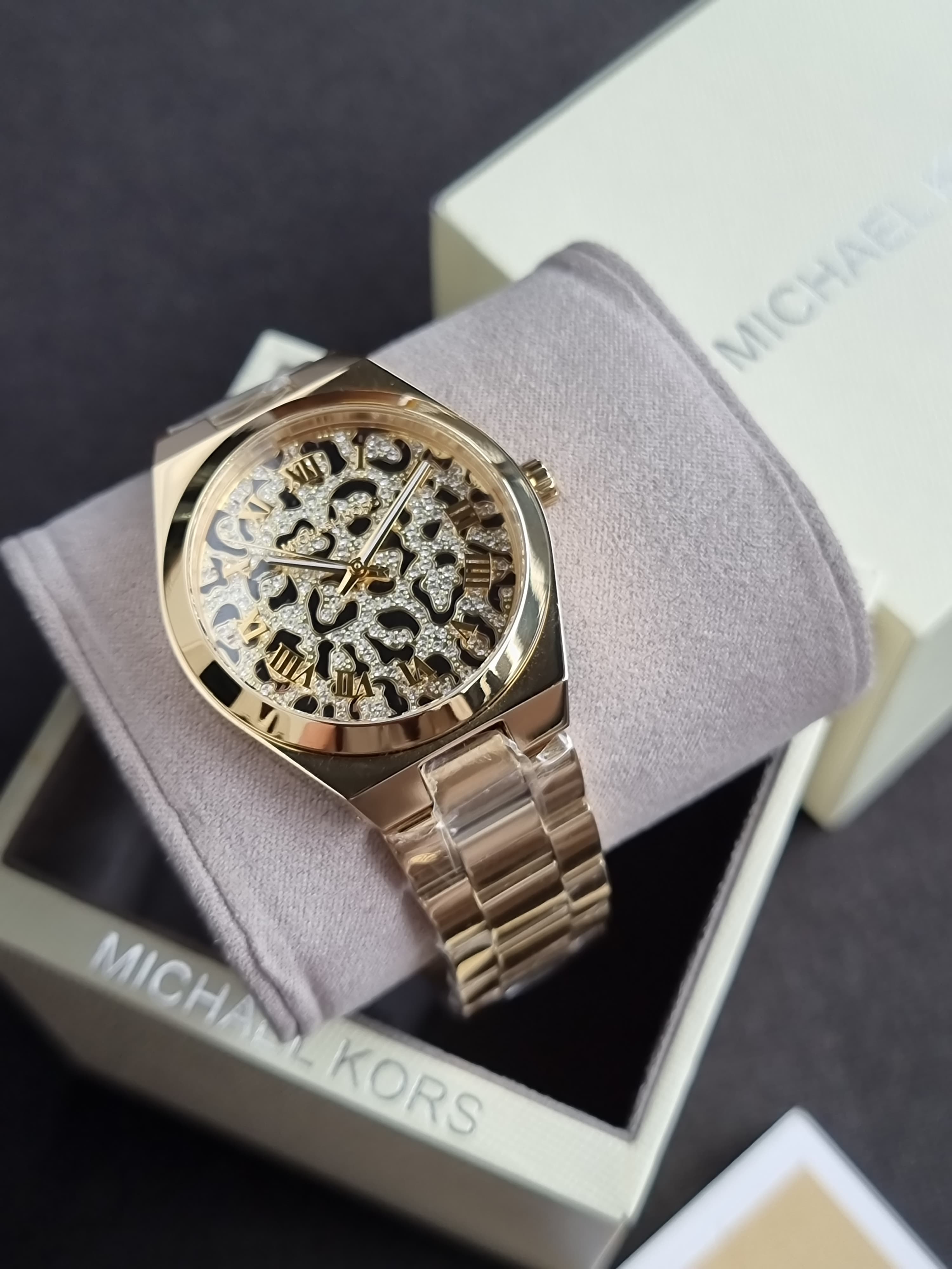 Michael Kors 37mm Lennox Gold Tone Analogue Watch MK7500