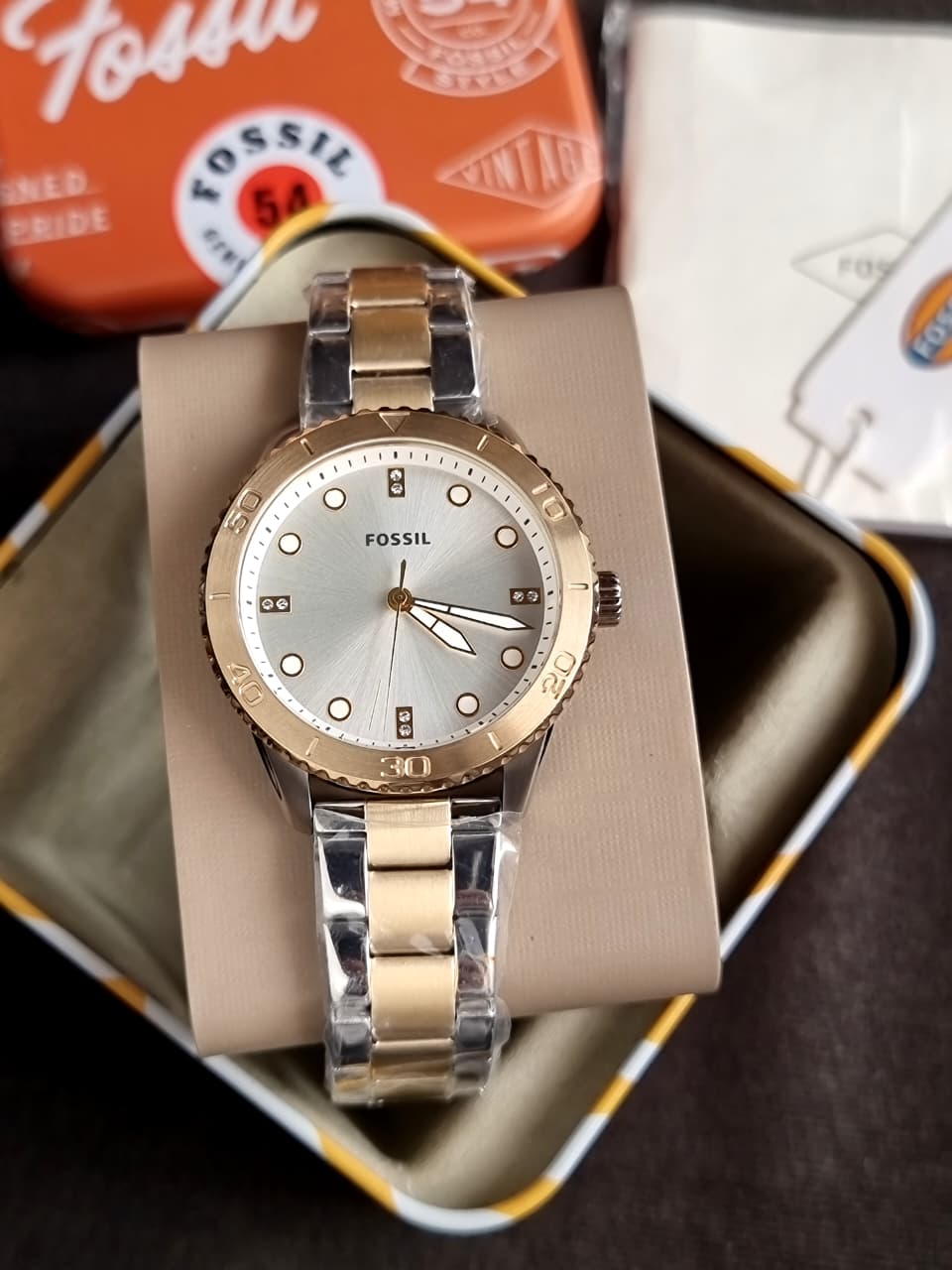Fossil Dayle Women's Three-Hand Two-Tone Stainless Steel Watch - BQ3888