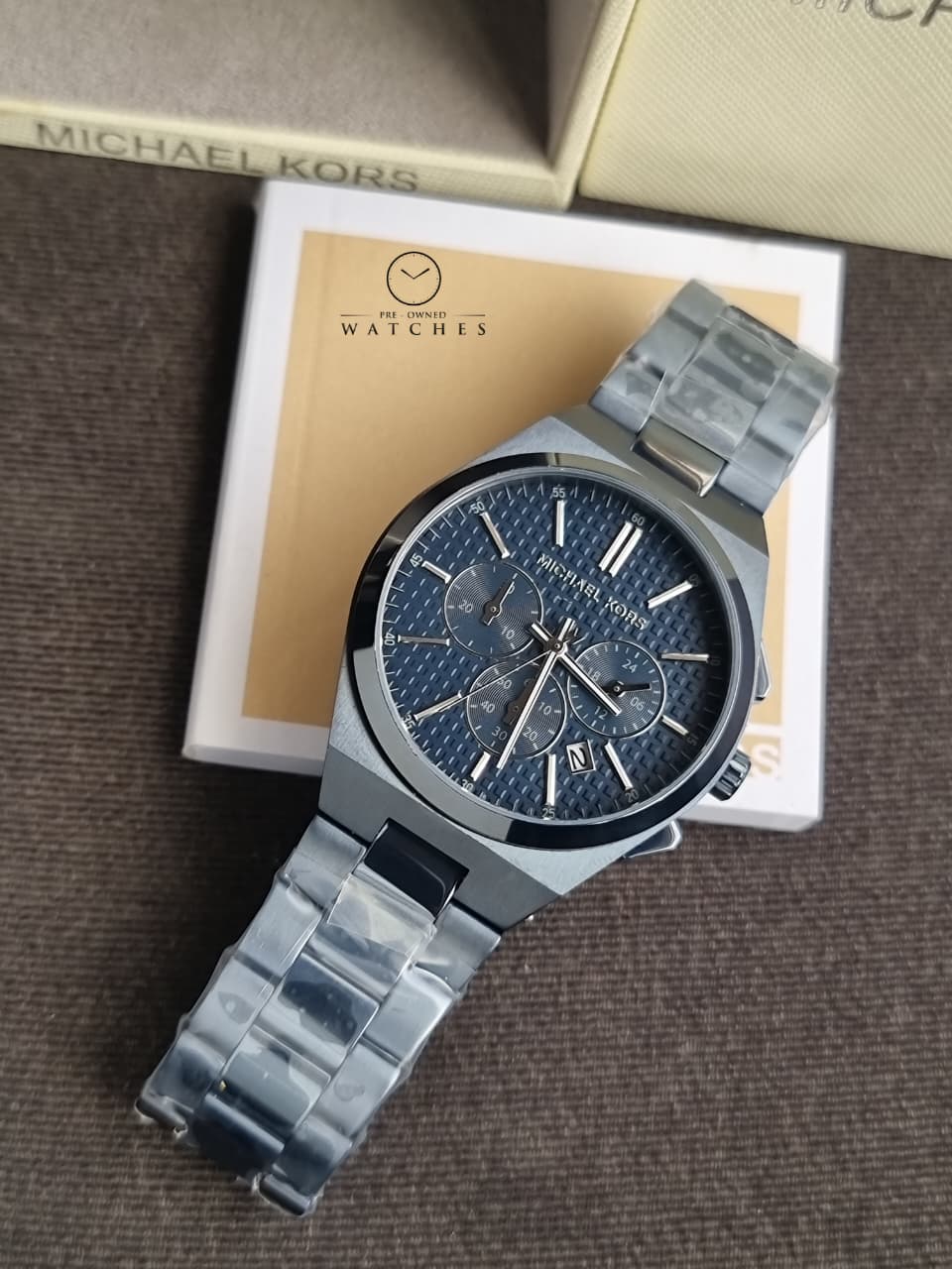 Michael Kors Men’s Quartz Blue Stainless Steel Blue Dial 40mm Watch MK9147