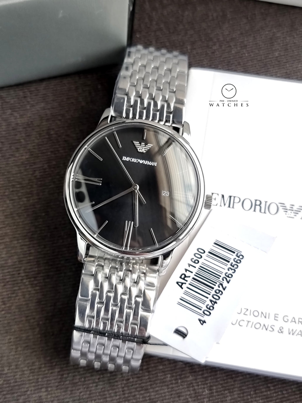 Emporio Armani Silver 42mm Watch AR11600