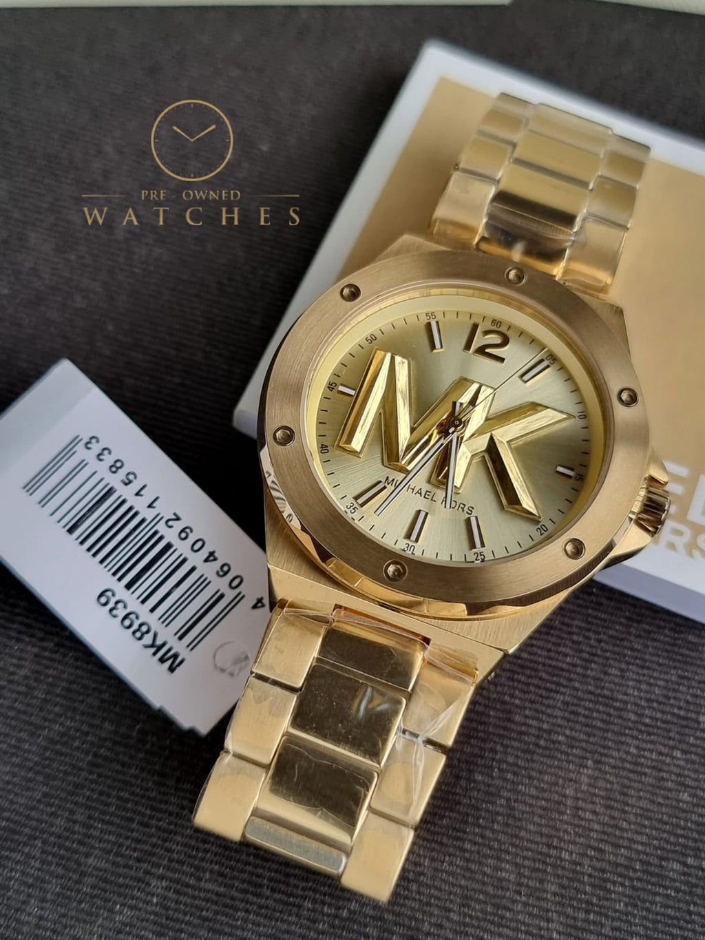 Michael Kors Men’s Quartz Gold Stainless Steel Gold Dial 45mm Watch MK8939