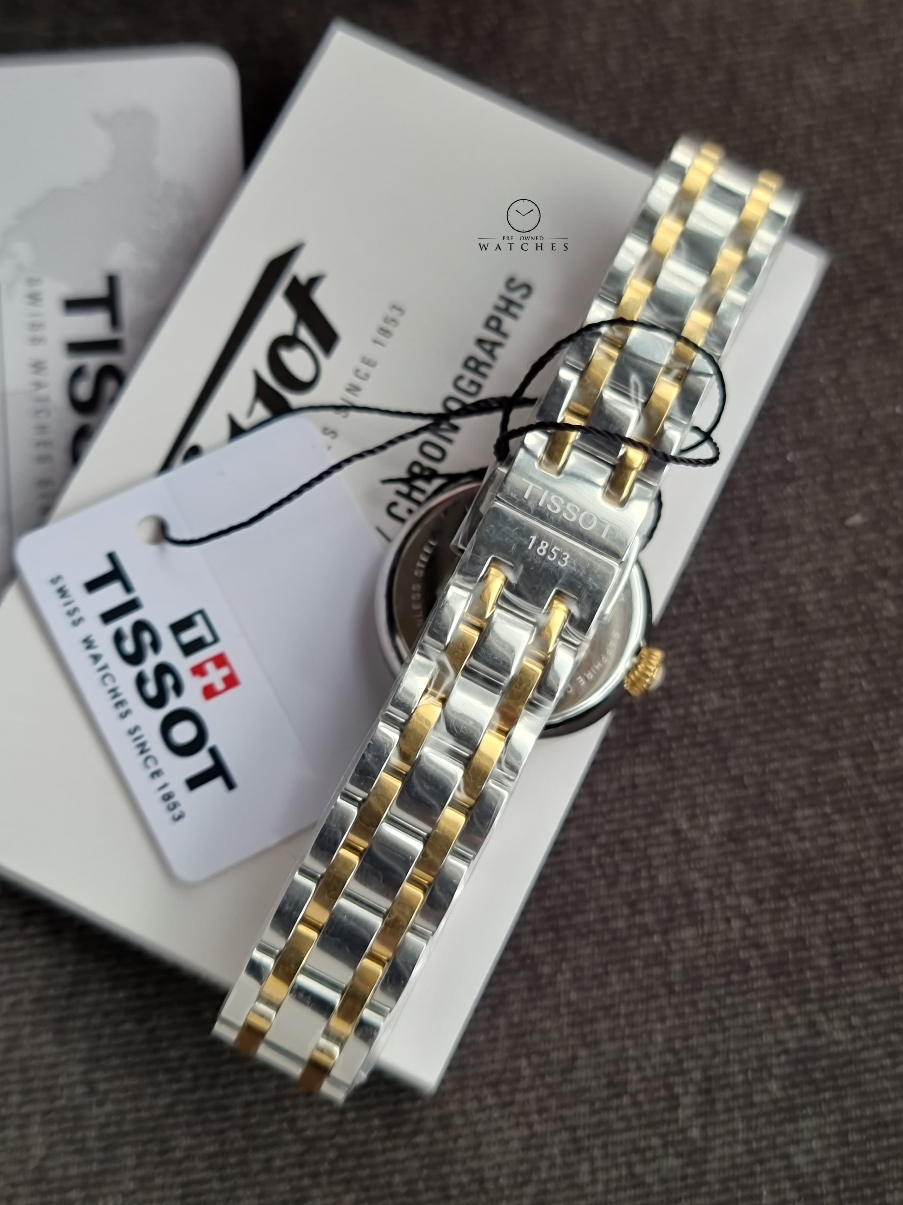 Tissot Classic Traditional Two-tone Stainless Steel White Dial Quartz Watch for Ladies - T126.010.22.013.00