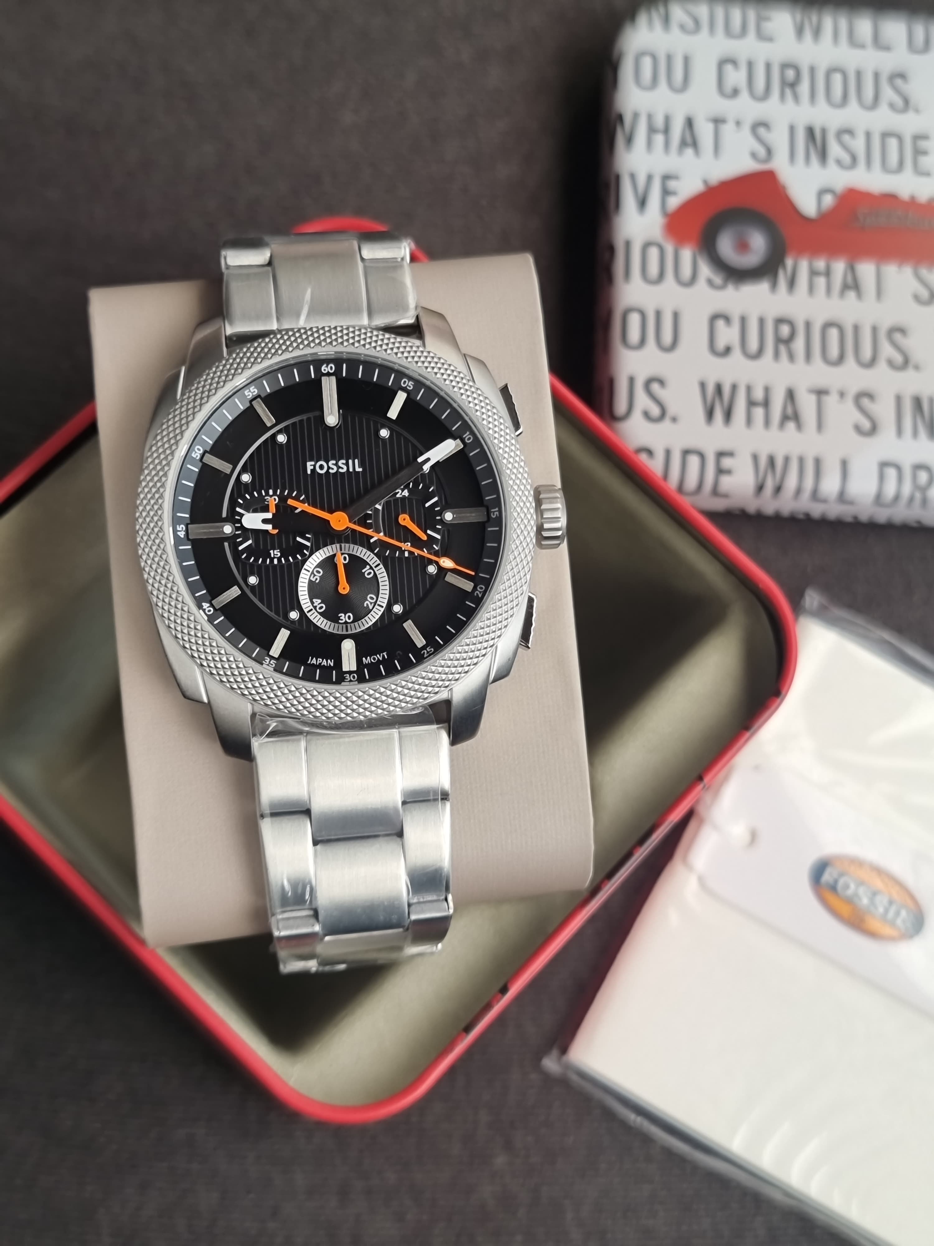 Fossil 
Machine Chronograph Quartz Black Dial Men's Watch
FS6095