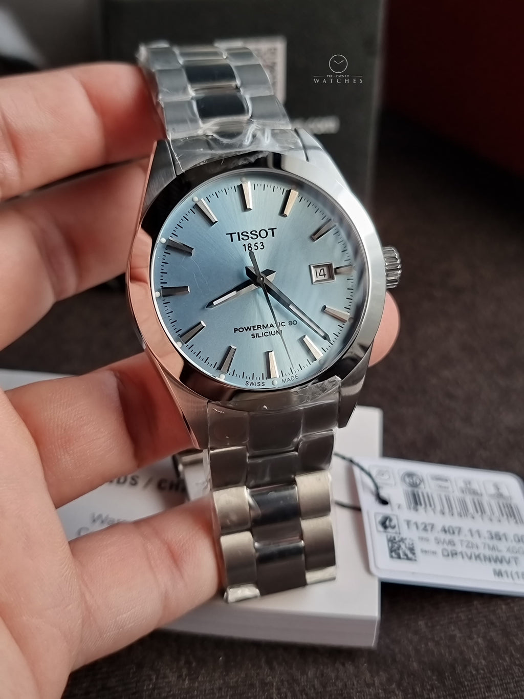 Tissot Gentleman Powermatic 80 Automatic Ice Blue Dial Watch
T127.407.11.351.00