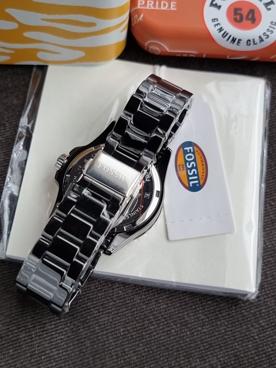Fossil black ceramic CE1108 36mm Quartz Women's Watch