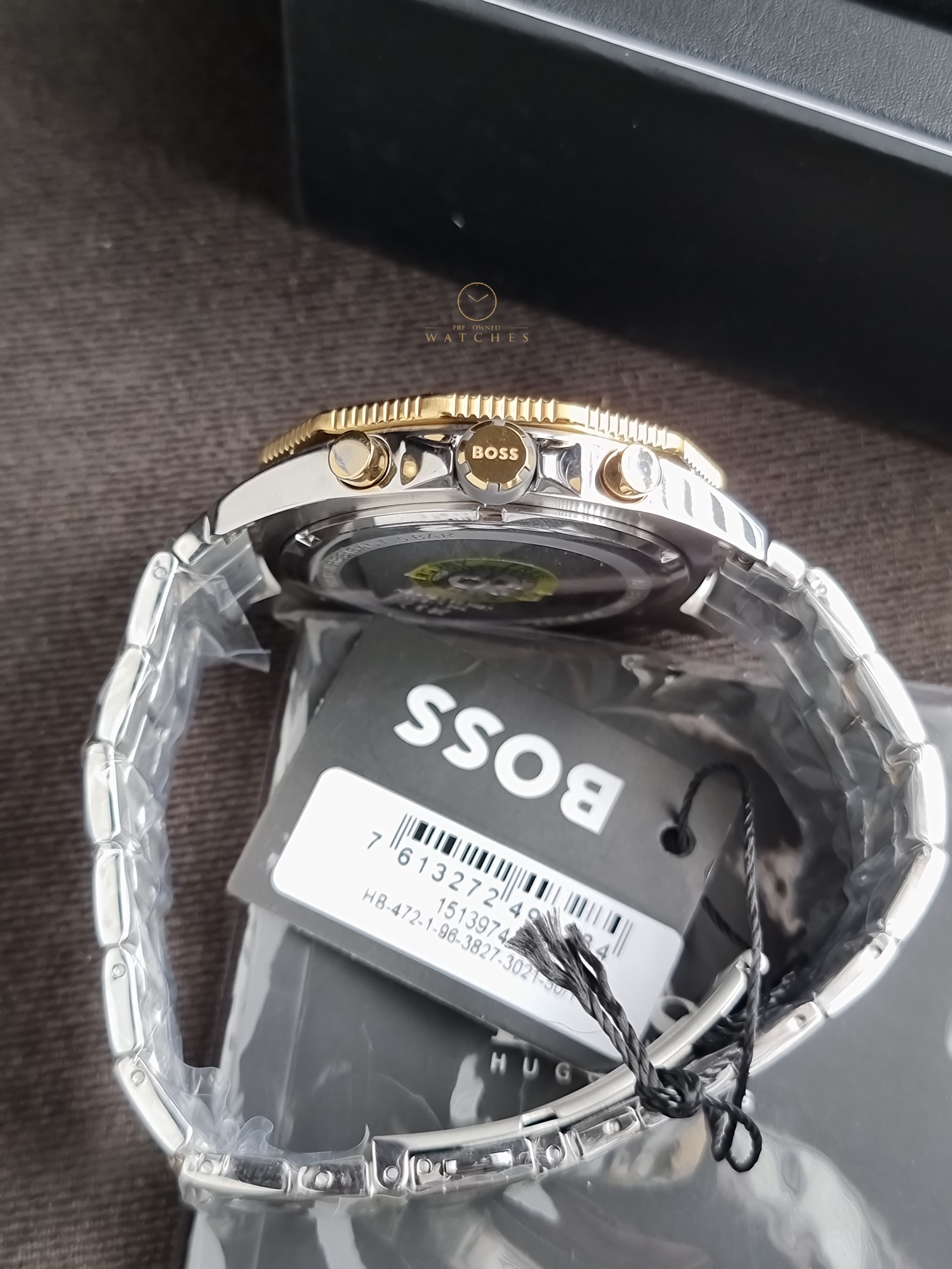 HUGO BOSS Energy Two-tone Stainless Steel Grey Dial Chronograph Quartz Watch for Gents - 1513974