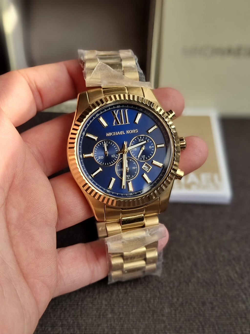 Michael Kors Lexington Chronograph Quartz Blue Dial Men's Watch
MK9153