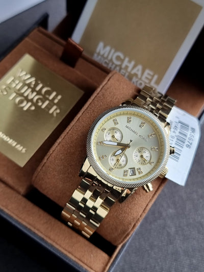 Michael Kors Women’s Quartz Gold Stainless Steel Gold Dial 36mm Watch MK5676