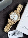 Emporio Armani Gold Stainless Steel White Dial Quartz Watch for Ladies - AR11657