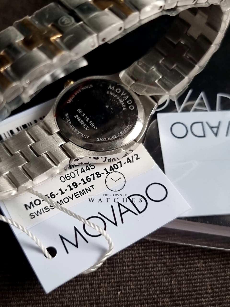 MOVADO Juro Quartz Black Dial Ladies Watch 0607445